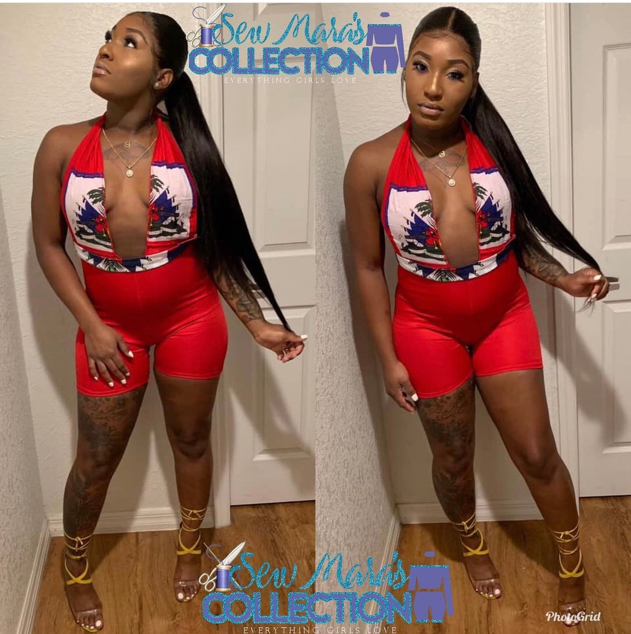 Red Haitian Flag BodySuit