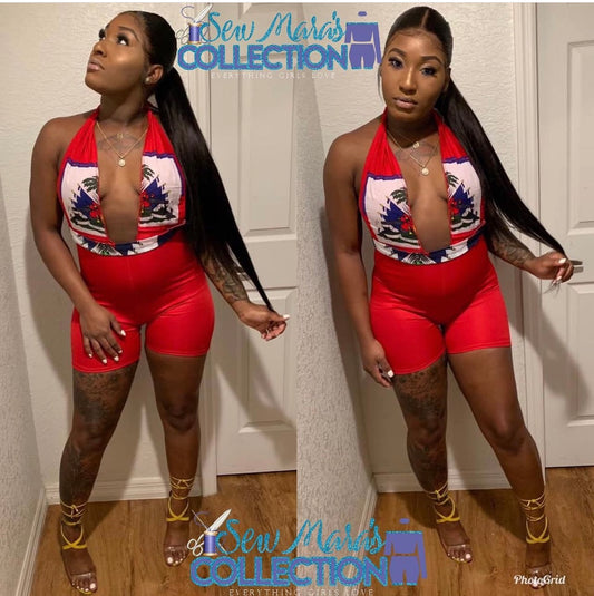 Red Haitian Flag BodySuit