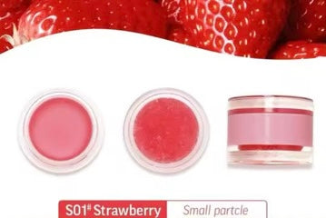 2in1 Strawberry flavor lip scrub and lip balm kit
